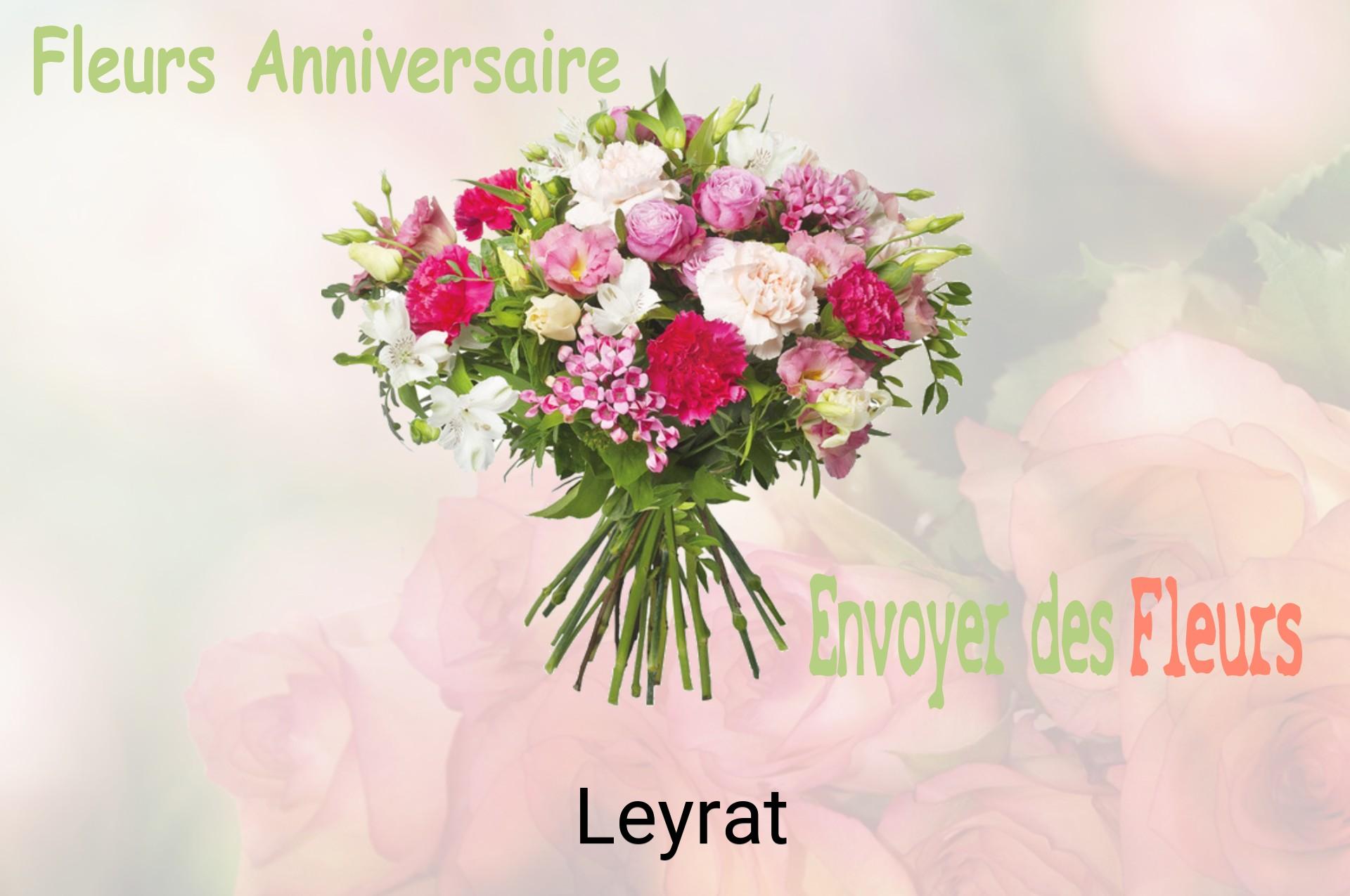 Bouquet de fleurs d’anniversaire livré à Leyrat