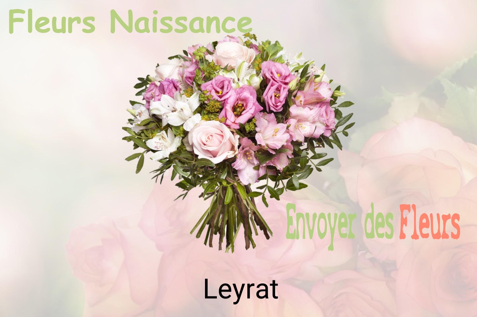 Bouquet de fleurs de naissance livré à Leyrat